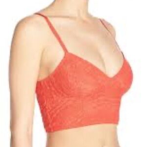 Free People Coral Longline Day Bra